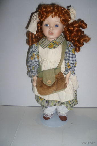 Кукла На Подставке Фарфор Старая Германия 40см