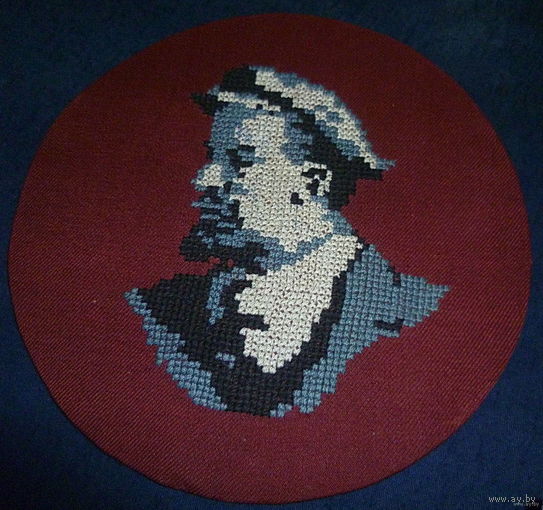 Настольная медаль ( вышивка ) - Ленин