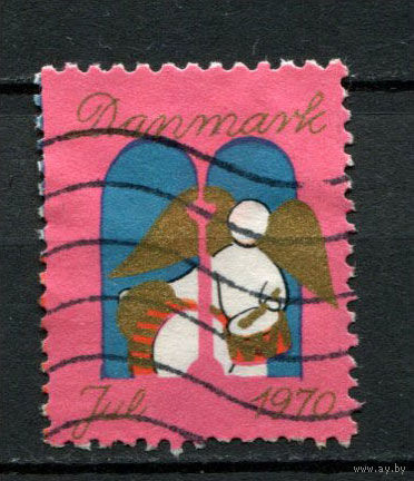 Дания - 1970 - Рождество - 1 виньетка. Гашеная.  (Лот 76AQ)