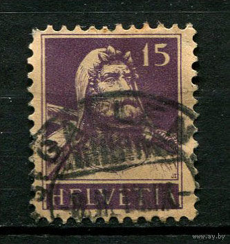 Швейцария - 1914/1918 - Вильгельм Телль 15С  - [Mi.120] - 1 марка. Гашеная.  (Лот 76CQ)