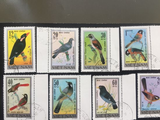 Вьетнам 1978 год. Птицы (серия из 8 марок)