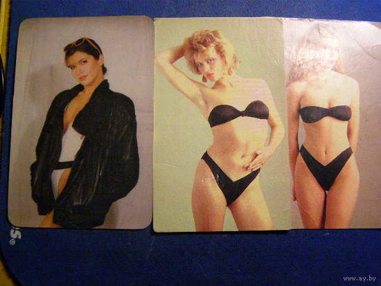 Календарики "Девушки в купальниках", 1990