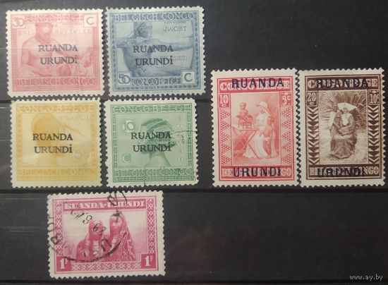 Бельгийские колонии\731\ 1924-31 Руанда-Урунди MH\гаш