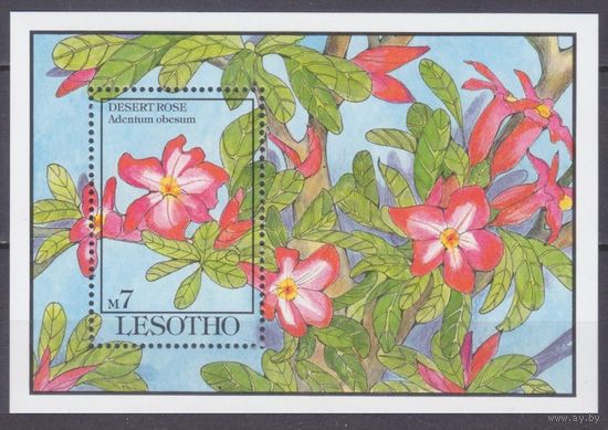 1993 Лесото 1036/B100 Цветы 7,50 евро