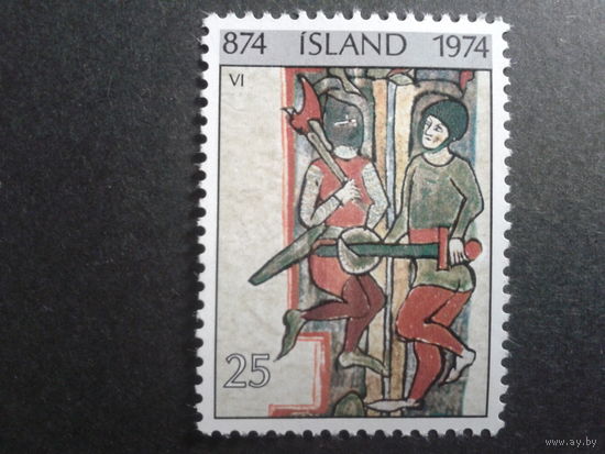 Исландия 1974 1100 лет, изображение 14 века