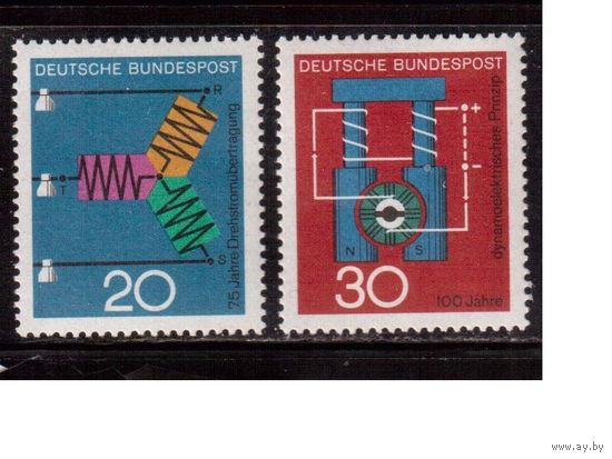 Германия(ФРГ)-1966,(Мих.521-522), ** ,  Наука и техника