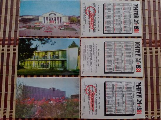 Карманные календарики.Турист.1981 год