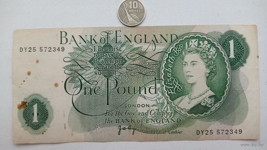 Werty71 Великобритания 1 фунт 1970 - 1977 банкнота