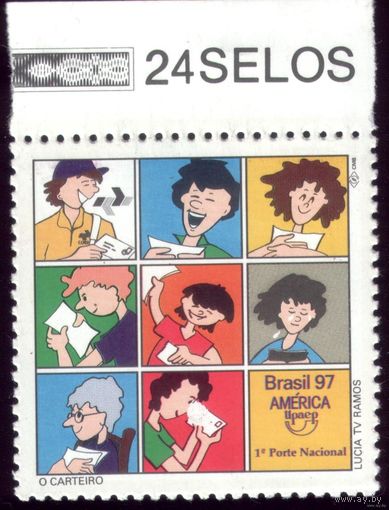 1 марка 1997 год Бразилия Комиксы 2735