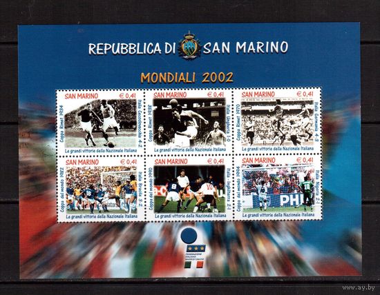 Сан-Марино-2002(Мих.Бл.29) , **   Спорт , ЧМ по футболу