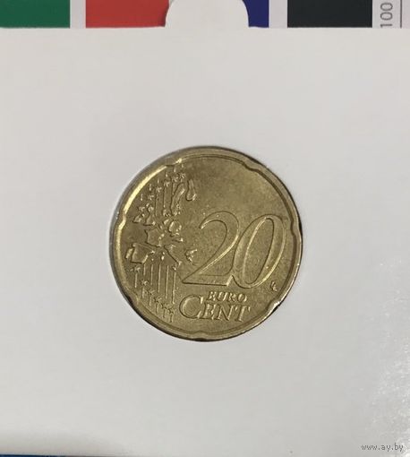 Германия 20 евроцентов 2002 J в холдере