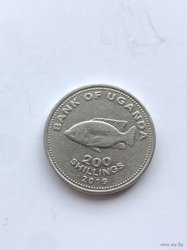 200 шиллингов 2019 г., Уганда
