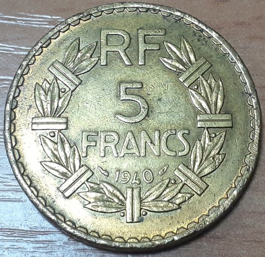 Франция 5 франков, 1940