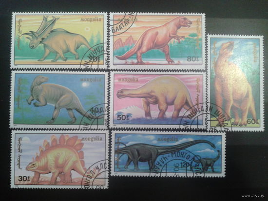Монголия 1990 Динозавры полная серия