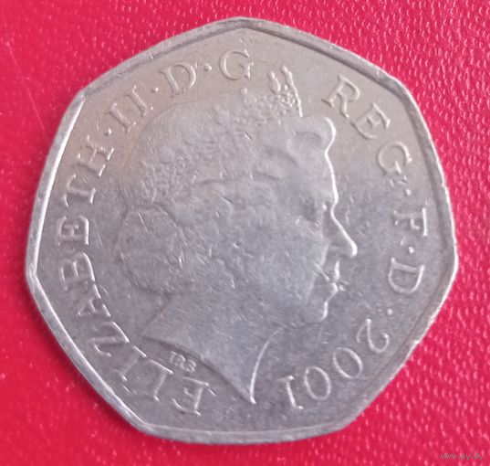 Великобритания 50 пенсов 2001