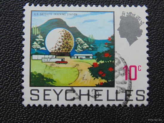 Британские Сейшелы 1972 г. Станция слежения за спутниками.