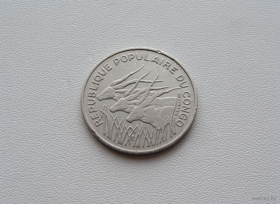 Конго. 100 франков 1971 год KM#1  "Африканская антилопа"
