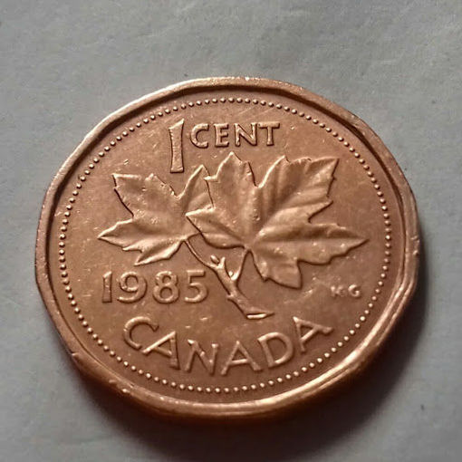 1 цент, Канада 1985 г.