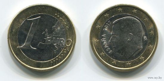 Испания. 1 евро (2017, aUNC)