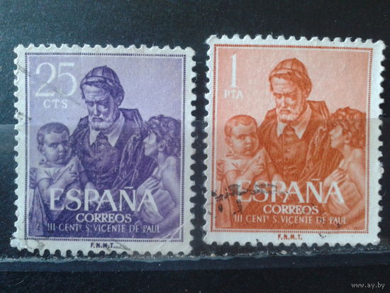 Испания 1960 Святой Винцент с детьми - 300 лет, в живописи Полная серия