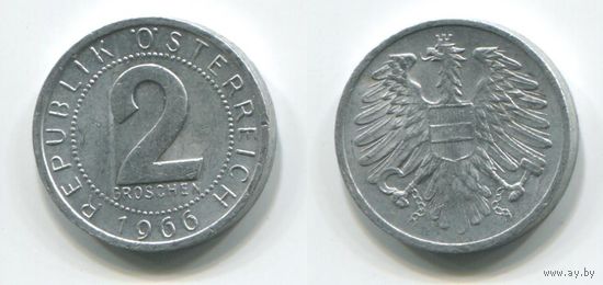 Австрия. 2 гроша (1966, XF)