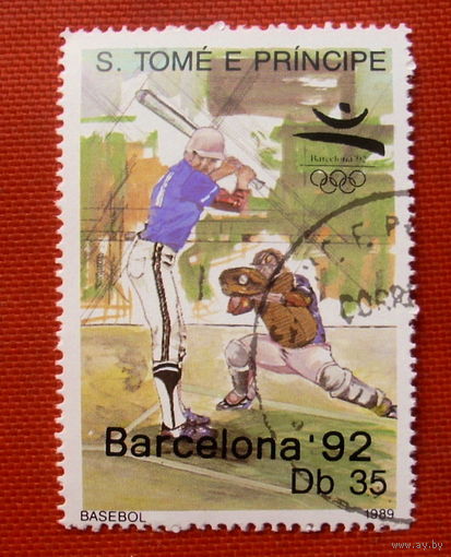 Сан - Томе и Принсипи. Спорт. ( 1 марка ) 1989 года.