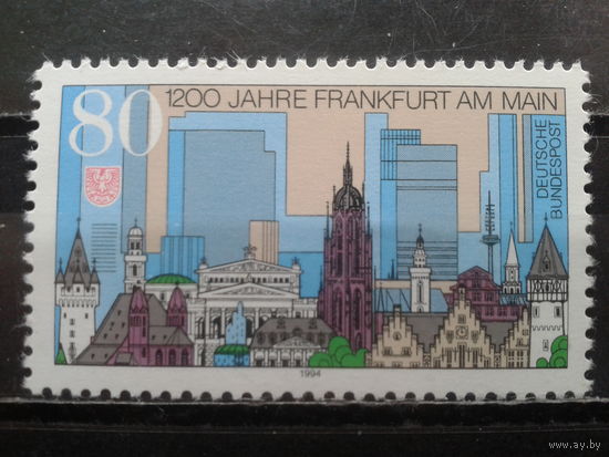 Германия 1994, 1200 лет Франкфурту**, Михель 1,4 евро