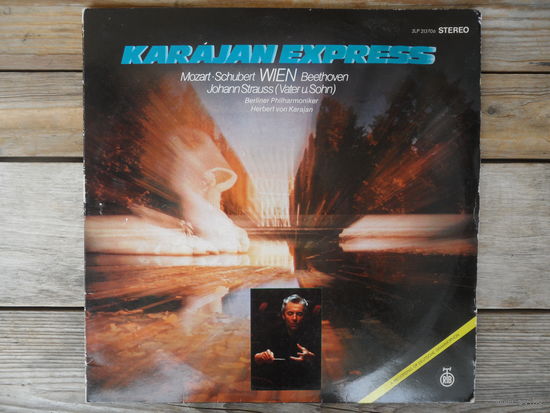 Г. фон Караян - Karajan express-Wien (И. Штраус. Вальсы - В. Моцарт. Дивертисмент N.2,Серенада N.6-Ф. Шуберт. Симфония N.8-Л. Бетховен.Симфония N.8-RTB/Deutsche Grammophon-2 пл-ки
