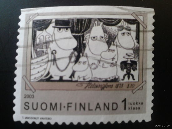 Финляндия 2003 сказка про мумми-тролей марка из буклета