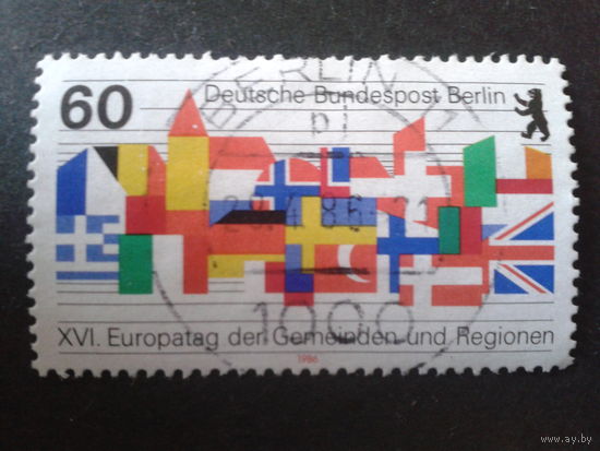 Берлин 1986 флаги европейских стран Михель-1,3 евро гаш.