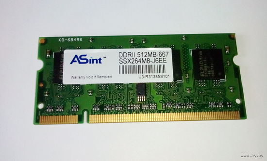 Оперативная память ноутбука DDR2 667 512Mb ASint.