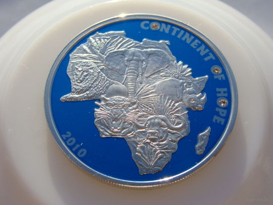 Кот-д'Ивуар. 1000 франков 2010 год  KM#8  "Континент надежды"