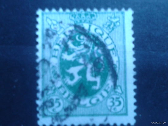 Бельгия 1929 Стандарт, герб  35 сантимов