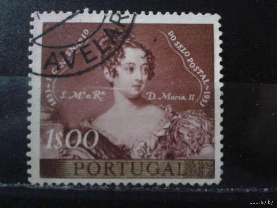Португалия 1953 100 лет португальской марке, королева Мария 2