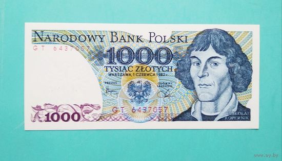 Банкнота 1000 злотых Польша 1982 г.