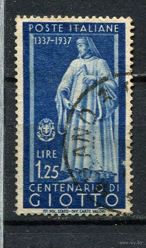 Королевство Италия - 1937 - Джотто ди Бондоне -  живописец 1,25L - [Mi.597] - 1 марка. Гашеная.  (Лот 67ET)-T5P1