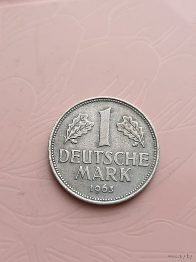 Германия 1 марка 1963г(D)6