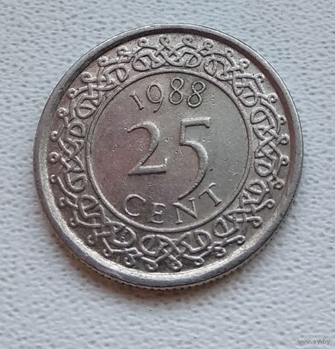 Суринам 25 центов, 1988 6-11-35