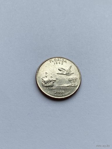 25 центов 2004 г. Флорида, США
