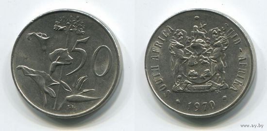 Южная Африка. 50 центов (1970, XF)