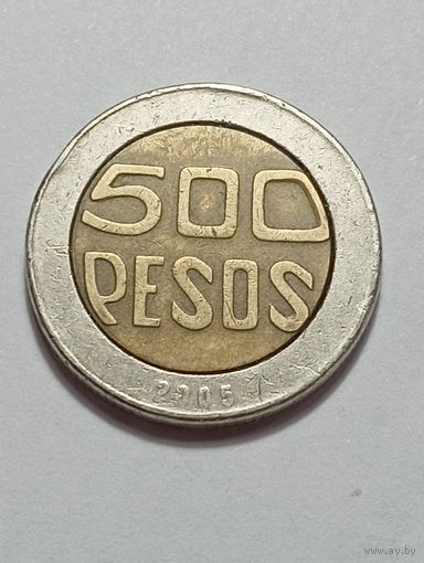 Колумбия 500 песо 2005 года .