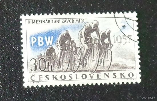 Международные соревнования по велосипедному спорту.  Чехословакия. Дата выпуска:1957-04-30