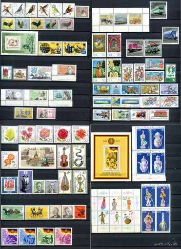 ГДР - 1979г. Полный годовой набор. - 79 марок, 4 блока, 1 малый лист  - MNH, есть марки с дефектами. Полное описание внизу