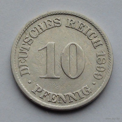 Германия - Германская империя 10 пфеннигов. 1899. F