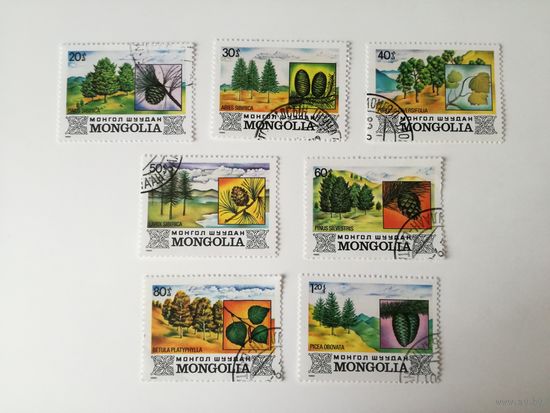 Монголия 1982. Деревья Монголии. Полная серия