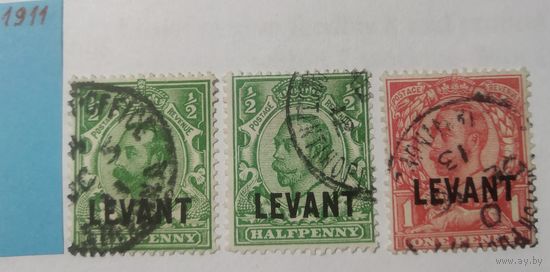 Великобритания \108м\Британская почта в Леванте 1911