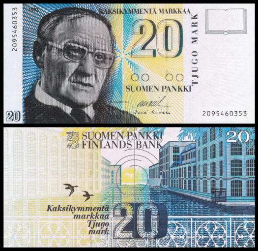 [КОПИЯ] Финляндия 20 марок 1993 (водяной знак)