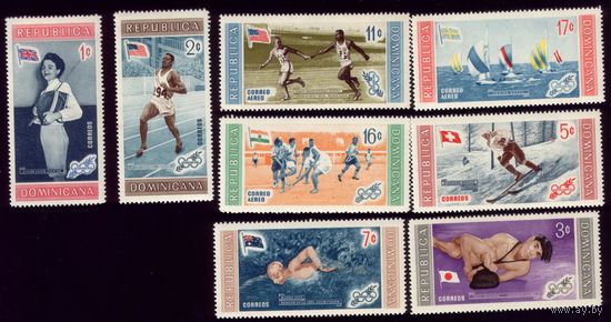 8 марок 1958 год Доминиканская Республика Олимпиада 660-667