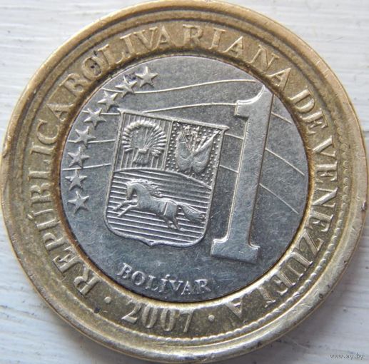 Венесуэла 1 боливар 2007 года
