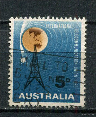 Австралия - 1965 - 100-летие Международного союза электросвязи - [Mi. 352] - полная серия - 1 марка. Гашеная.  (Лот 18FB)-T25P9